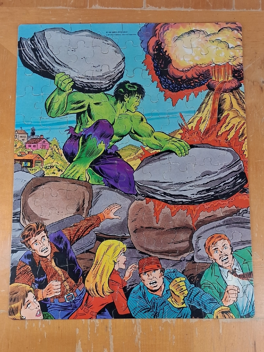 Vintage 1982 Incredible Hulk 100 Large Pieces 14 X 18 Whitman Jigsaw Puzzle